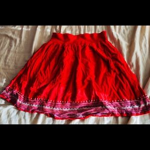 Red skirt